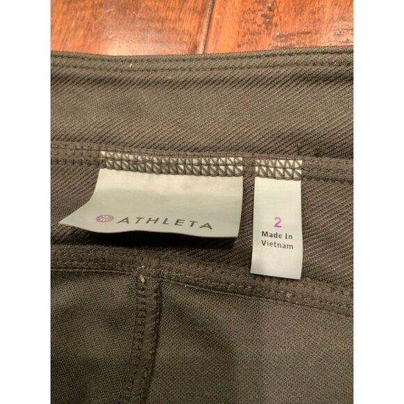 Athleta Olive Green Skinny Leg Athletic Pants W/ Zipper Cuffs, Size 2 - Picture 4 of 6